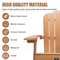 Tale Adirondack Chair Backyard Outdoor Furniture Painted Seating With Cup Holder All Weather And Fade Resistant Plastic Wood For Lawn Patio Deck Garden Porch Lawn Furniture Chairs Brown Ban On Brown Wood Plastic