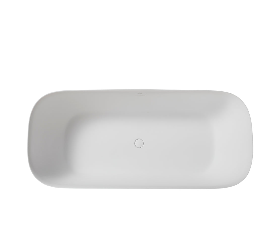 Solid Surface Freestanding Bathtub White Solid Surface