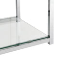 Bar Cart Kitchen Bar&Serving Cart For Home With Glass Holder And Wine Rack, 3 Tier Kitchen Trolley With Tempered Glass Shelves And Chrome Finished Chrome Glass Metal