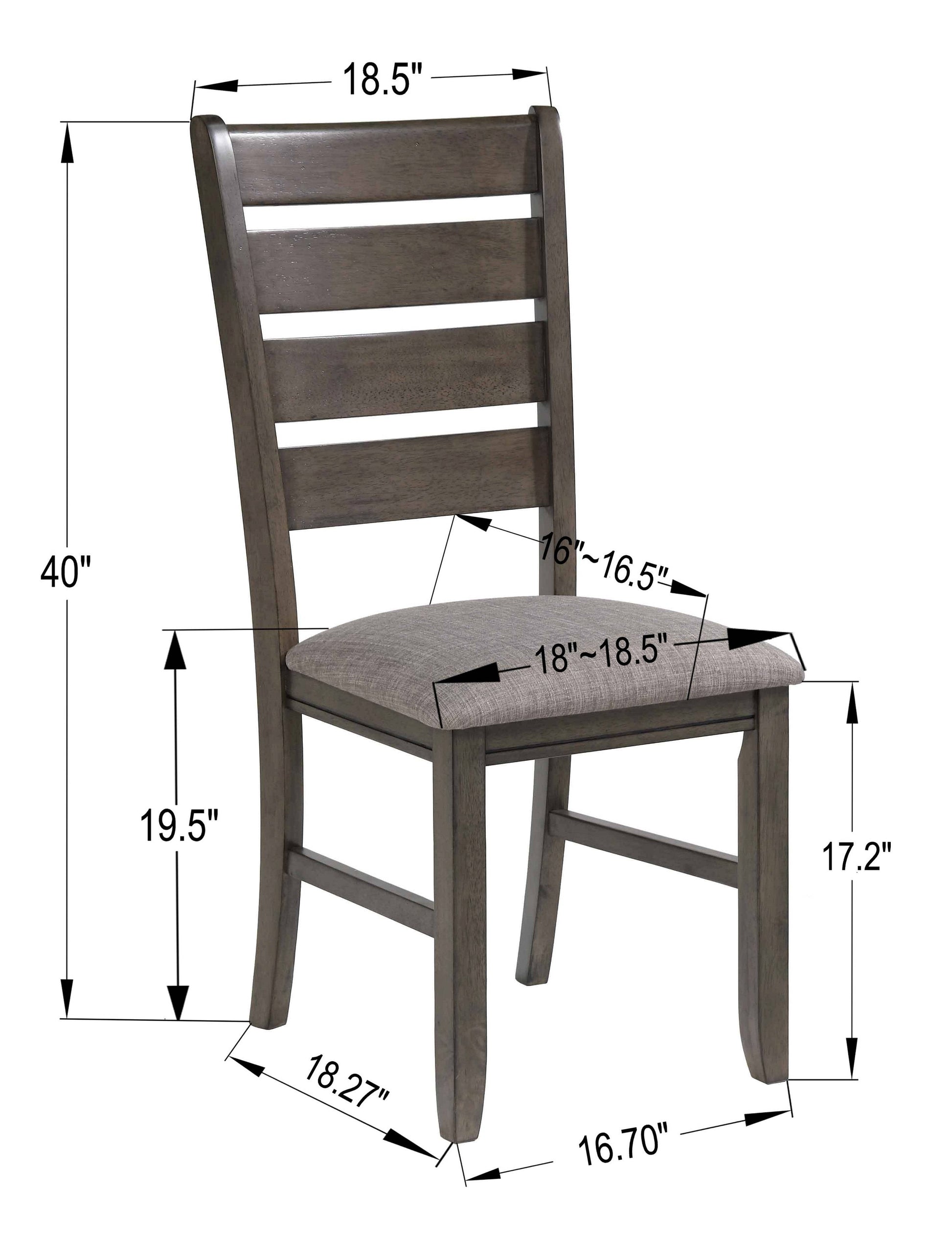 Contemporary 6Pc Dining Set 18" Extendable Leaf Table Linen Look Fabric Upholstered Chair Bench Seats Gray Finish Wooden Solid Wood Dining Room Furniture Wood Wood Gray Ladder Back Seats 6 Wood Dining Room Extendable Contemporary 4 Leg Rectangular Dining