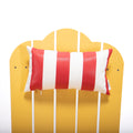 Tale Adirondack Chair Backyard Furniture Painted Seat Pillow Red Ban On Red Striped Polyester