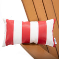 Tale Adirondack Chair Backyard Furniture Painted Seat Pillow Red Ban On Red Striped Polyester