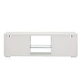 White Morden Tv Stand With Led Lights,High Glossy Front Tv Cabinet,Can Be Assembled In Lounge Room, Living Room Or Bedroom,Color:White White Primary Living Space 50 59 Inches 50 59 Inches Classic 60 Inches Foam Particle Board