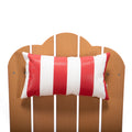 Tale Adirondack Chair Backyard Furniture Painted Seat Pillow Red Ban On Red Striped Polyester