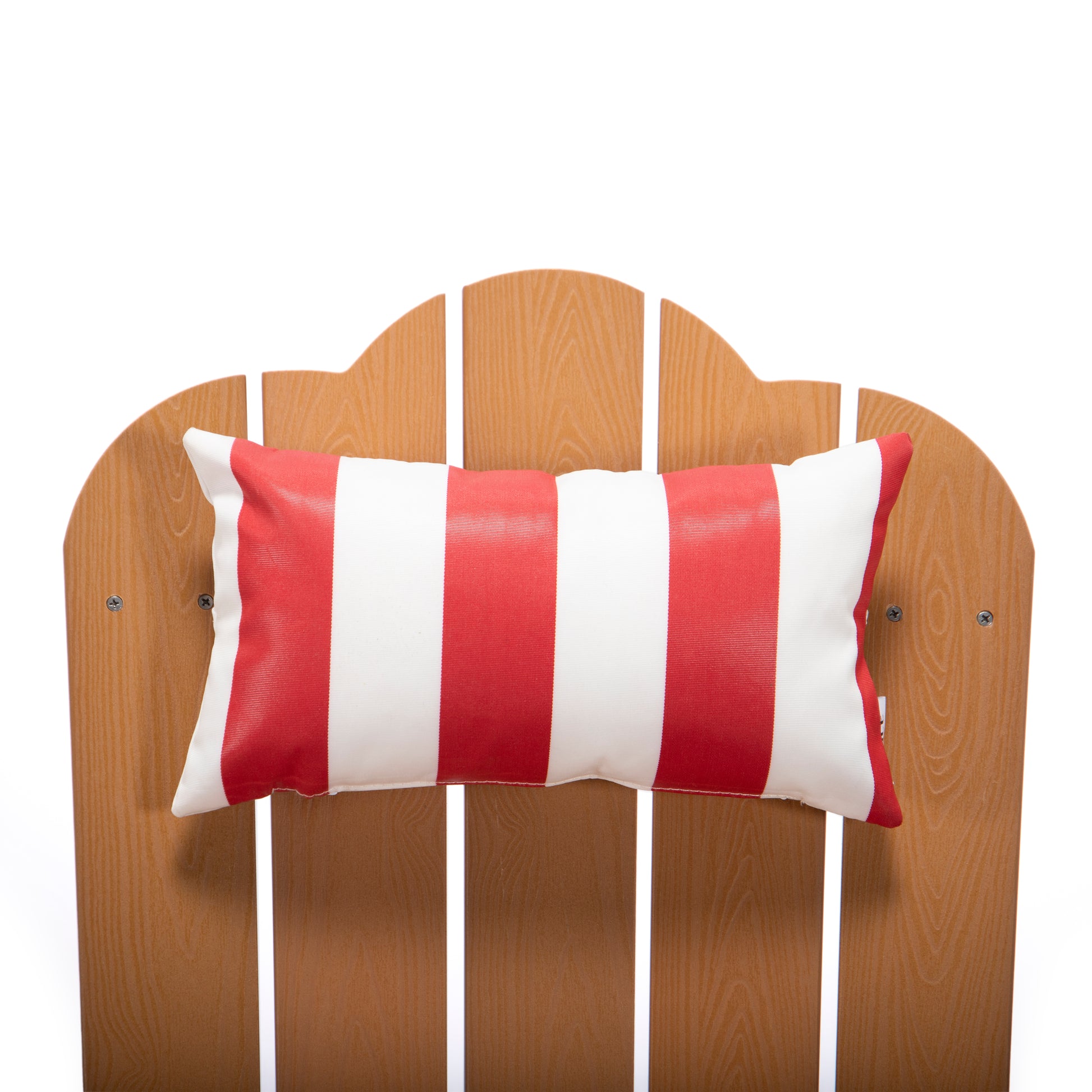 Tale Adirondack Chair Backyard Furniture Painted Seat Pillow Red Ban On Red Striped Polyester