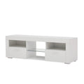 White Morden Tv Stand With Led Lights,High Glossy Front Tv Cabinet,Can Be Assembled In Lounge Room, Living Room Or Bedroom,Color:White White Primary Living Space 50 59 Inches 50 59 Inches Classic 60 Inches Foam Particle Board