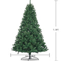 Artificial Christmas Tree Full Natural Spruce Pvc Fir Tree 7.5Ft Foldable Metal Stand Unlit Green Green Polyester