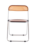 Tea Yellow Clear Transparent Folding Chair Chair Pc Plastic Living Room Seat Zdy Huang 4 Yellow Steel