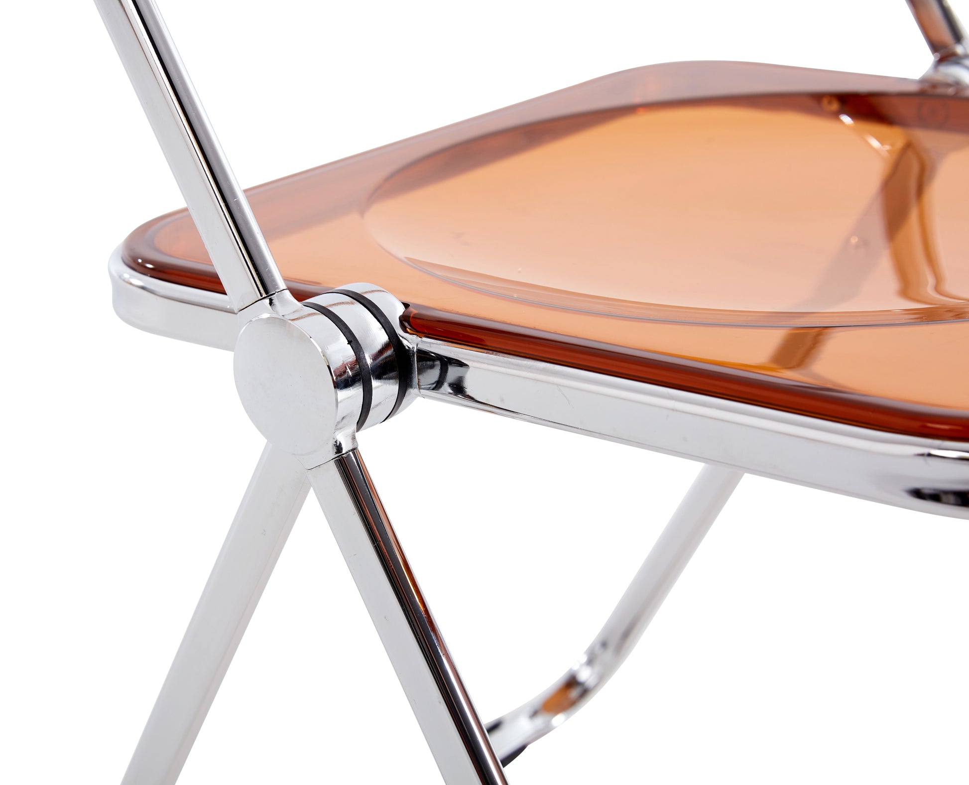 Tea Yellow Clear Transparent Folding Chair Chair Pc Plastic Living Room Seat Zdy Huang 4 Yellow Steel