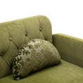 Coolmore Modern Velvet Loveseat Sofacomfy Upholstered 2 Seater Sofa With Gold Metal Legs, Small Loveseat Accent Couch For Living Bedroom Leisure Areas Green Velvet Green Foam Velvet 2 Seat