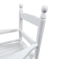 Children'S Rocking White Chair Indoor Or Outdoor Suitable For Kids Durable White Solid Wood