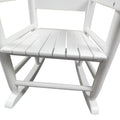 Children'S Rocking White Chair Indoor Or Outdoor Suitable For Kids Durable White Solid Wood