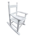 Children'S Rocking White Chair Indoor Or Outdoor Suitable For Kids Durable White Solid Wood