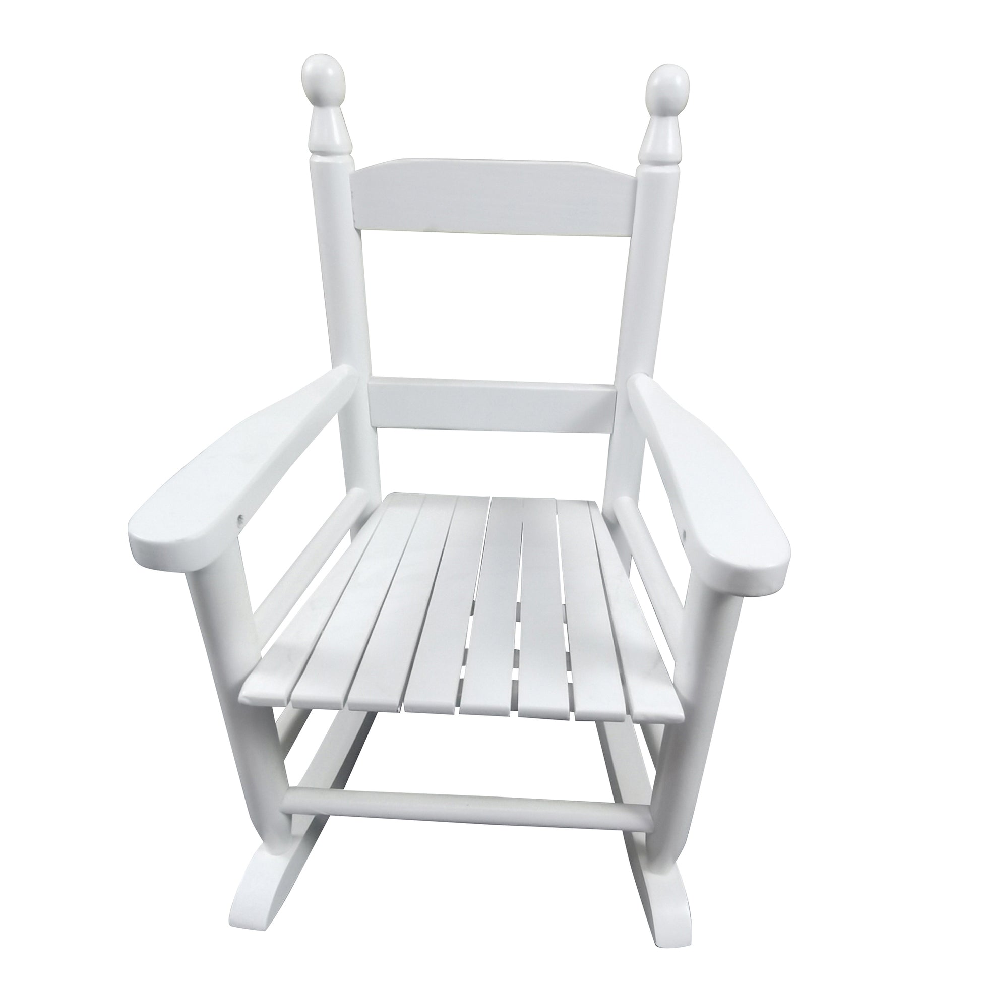 Children'S Rocking White Chair Indoor Or Outdoor Suitable For Kids Durable White Solid Wood