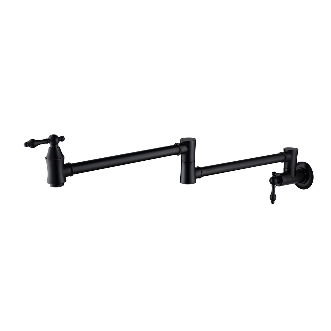 Pot Filler Faucet Wall Mount Matte Black Brass