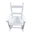 Children'S Rocking White Chair Indoor Or Outdoor Suitable For Kids Durable White Solid Wood