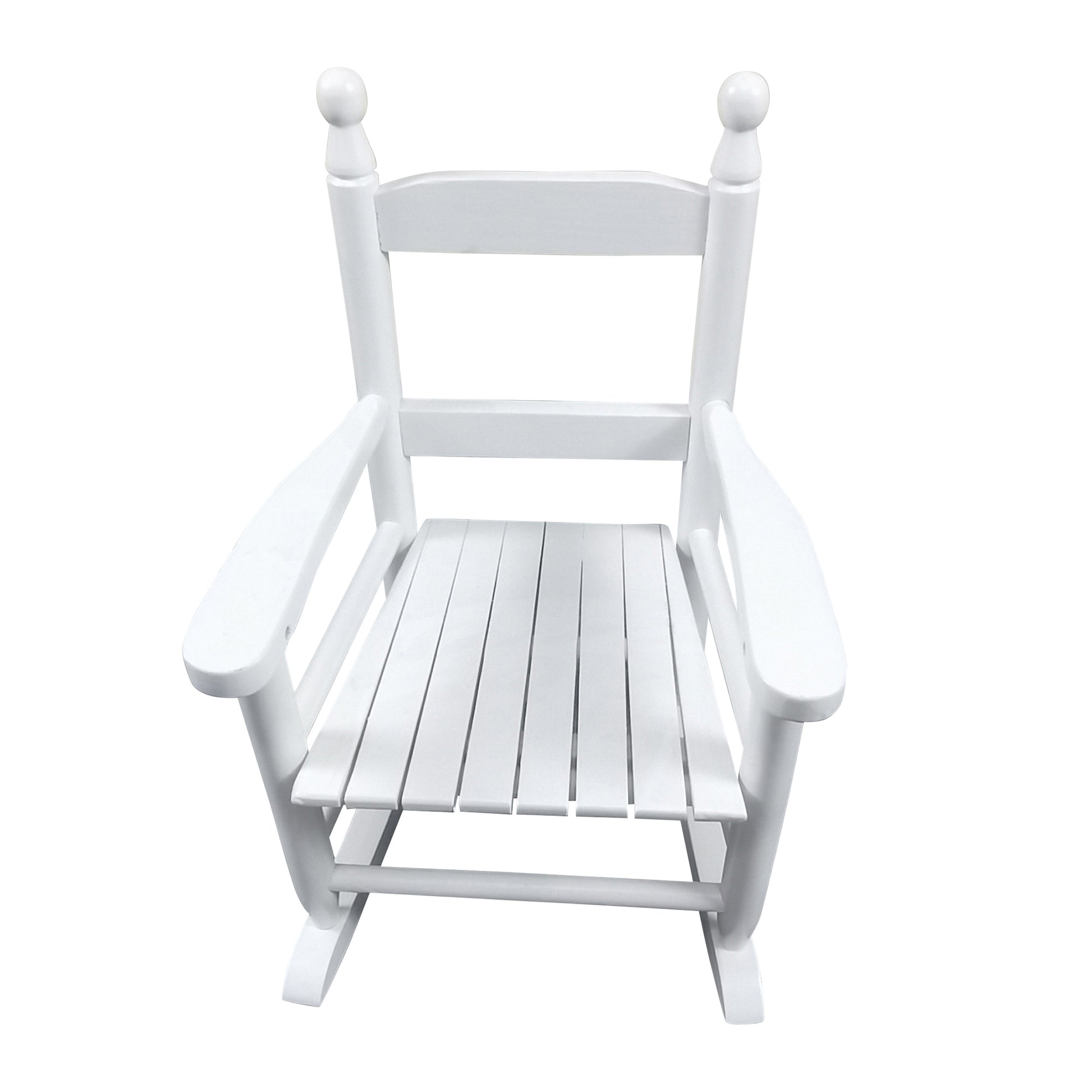 Children'S Rocking White Chair Indoor Or Outdoor Suitable For Kids Durable White Solid Wood