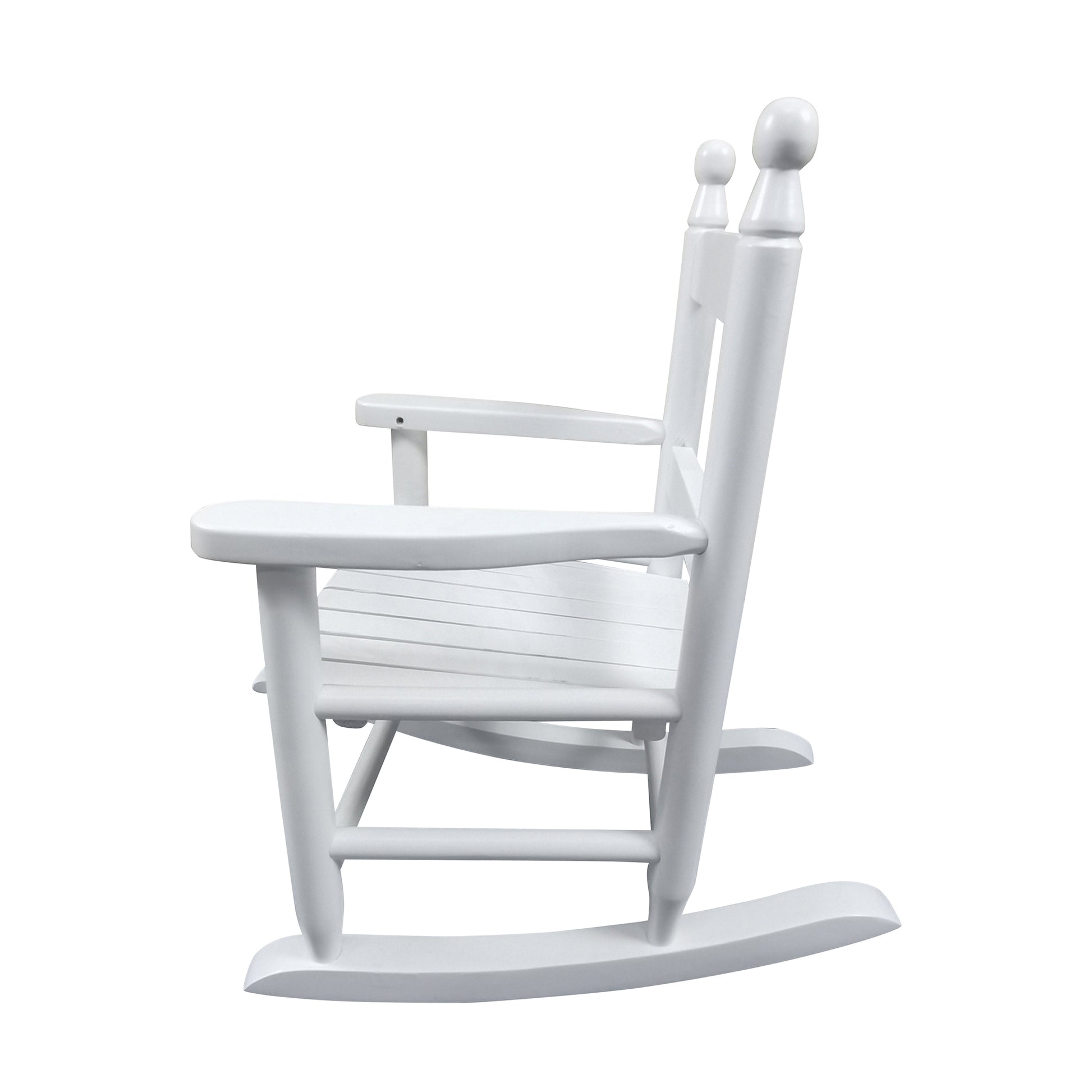 Children'S Rocking White Chair Indoor Or Outdoor Suitable For Kids Durable White Solid Wood