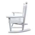 Children'S Rocking White Chair Indoor Or Outdoor Suitable For Kids Durable White Solid Wood