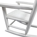 Children'S Rocking White Chair Indoor Or Outdoor Suitable For Kids Durable White Solid Wood