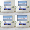 Quickassemblefashiontvstand,Tvcabinet,Entertainment Center Tv Station,Tvconsole,Console With Led Light Belt, Light Belt Can Be Remote Control,With Cabinets,Open Cells,For The Living Room,Bedroom,White White Primary Living Space 60 69 Inches 60 69 Inches