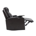 Power Motion Recliner With Usb Charging Port And Hidden Arm Storage 2 Convenient Cup Holders Design And 360 Swivel Tray Table,Black Old Sku: Sg000630Aab Black Foam Pu