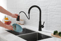 Touch Kitchen Faucet With Pull Down Sprayer Matte Black Stainless Steel