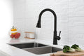 Touch Kitchen Faucet With Pull Down Sprayer Matte Black Stainless Steel