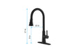 Touch Kitchen Faucet With Pull Down Sprayer Matte Black Stainless Steel