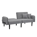 Folding Ottoman Sofa Bed With Stereo Gray Gray Linen