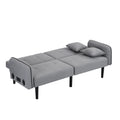 Folding Ottoman Sofa Bed With Stereo Gray Gray Linen