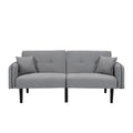 Folding Ottoman Sofa Bed With Stereo Gray Gray Linen