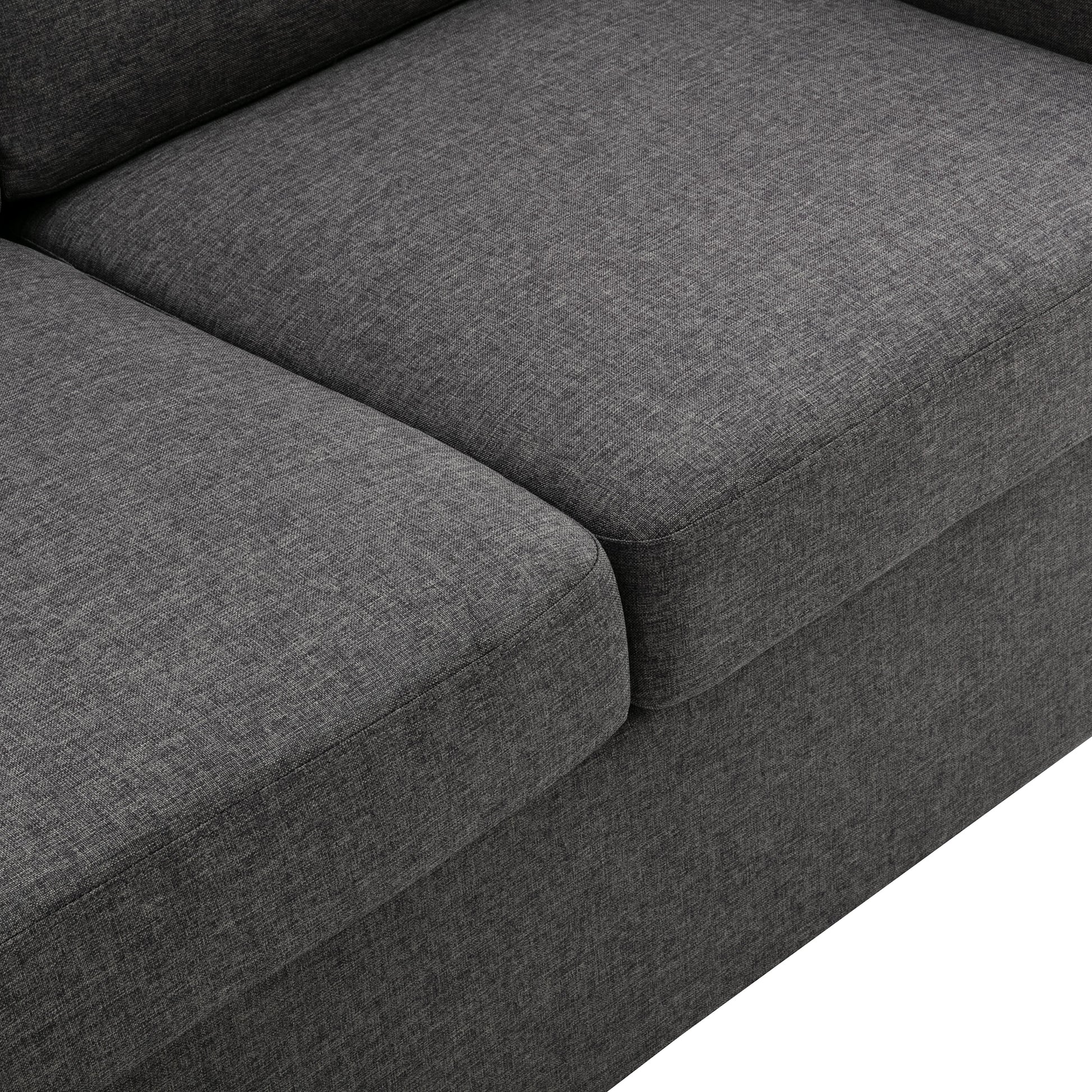 57.5" Orisfur Pull Out Sofa Bed Loveseat Sleeper With Twin Size Memory Mattress For Living Room Spaces, Gray Gray Foam Linen