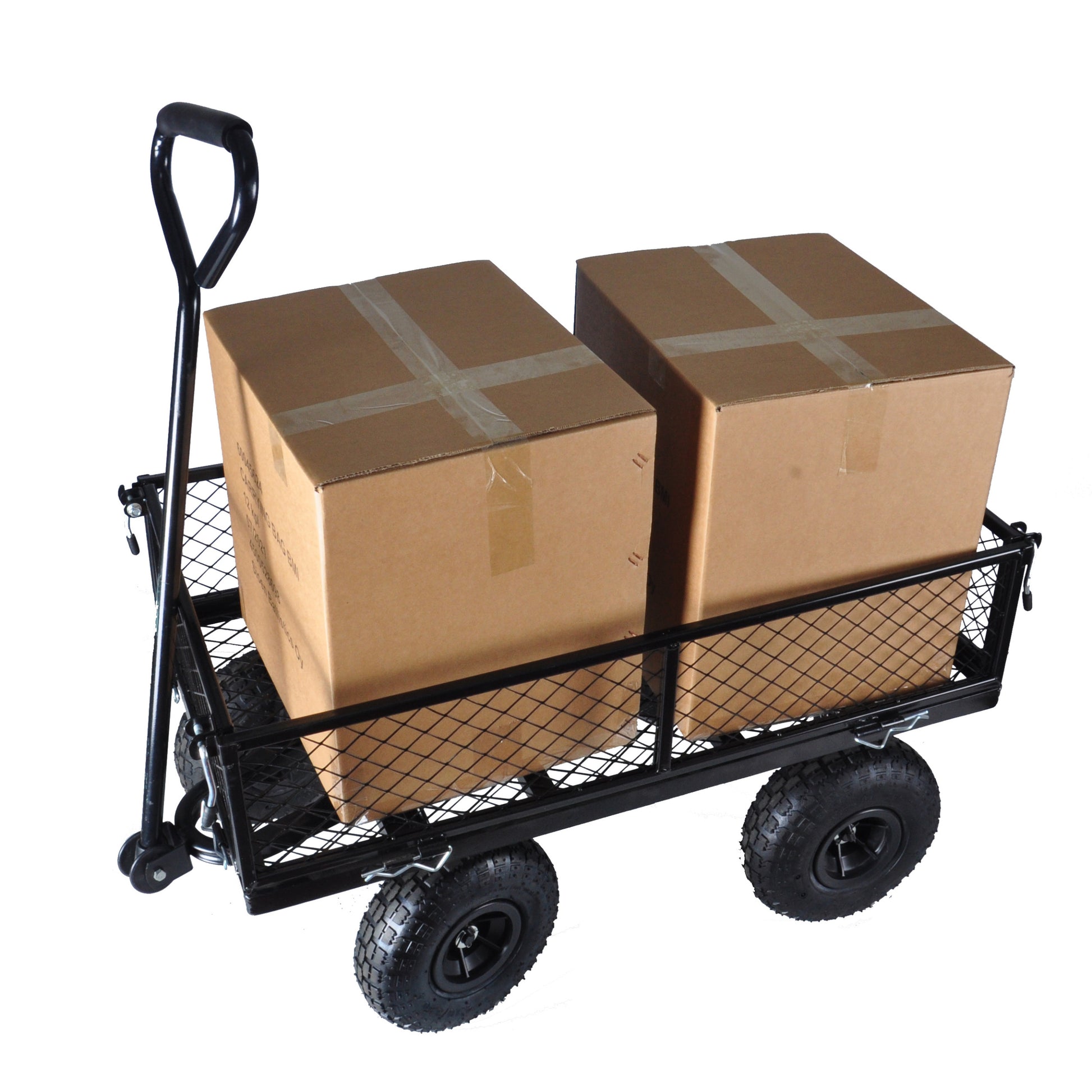 Wagon Cart Garden Cart Trucks Make It Easier To Transport Firewood Tc1840Bkg Black Metal