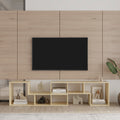 Double L Shaped Oak Tv Stand,Display Shelf ,Bookcase For Home Furniture,Oak Oak Particle Board