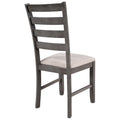 6 Pieces Family Furniture, Solid Wood Dining Room Set With Rectangular Table & 4 Chairs With Bench Gray Gray Solid Wood