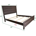 Sierra Queen Size Contemporary Bed Made With Wood In Gray Box Spring Required Queen Gray Wood Bedroom Modern Wood