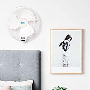 Simple Deluxe 16 Inch Digital Wall Mount Fan With Remote Control 3 Speed 3 Oscillating Modes 72 Inches Power Cord, Etl Certified White, 16" White Metal