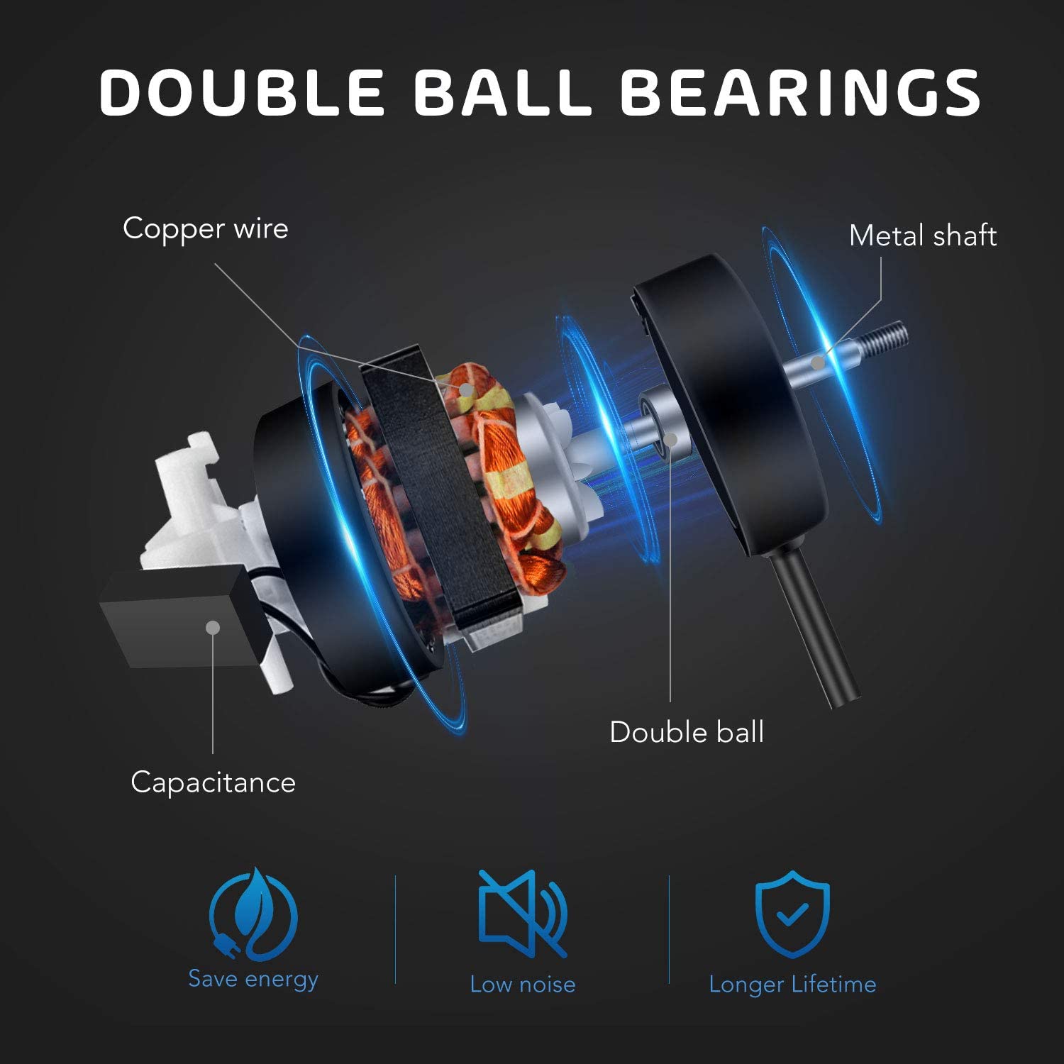 Simple Deluxe 20 Inch High Velocity 3 Speed, Black Wall Mount Fan Black Metal