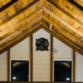 Healsmart 20 Inch Gable Mount Fan Attic Ventilator With Adjustable Temperature Thermostat, 3127 Cfm, Black Black Metal