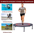 40 Inch Mini Exercise Trampoline For Adults Or Kids Indoor Fitness Rebounder Trampoline With Safety Pad Max Black Steel