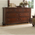 Baltimore 7 Drawers Dresser Made With Wood In Dark Walnut Walnut Drawer 5 Drawers & Above Transitional Antique Wood