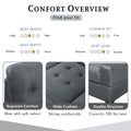 Orisfur. Sectional Sofa With Reversible Chaise Lounge, L Shaped Couch With Storage Ottoman And Cup Holders Gray Foam Velvet