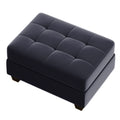 Orisfur. Modern Sectional Sofa With Reversible Chaise, L Shaped Couch Set With Storage Ottoman And Two Cup Holders For Living Room Black Foam Velvet