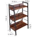 Dn 3 Layer Display Bookshelf H Ladder Shelf Storage Shelves Rack Shelf Unit Metal Frame, Tigger, 1 Pc Per Carton Tiger Mdf