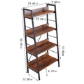 Dn 4 Layer Display Bookshelf H Ladder Shelf Storage Shelves Rack Shelf Unit Metal Frame, Tigger, 1 Pc Per Carton Tiger Mdf