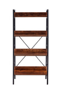 Dn 4 Layer Display Bookshelf H Ladder Shelf Storage Shelves Rack Shelf Unit Metal Frame, Tigger, 1 Pc Per Carton Tiger Mdf