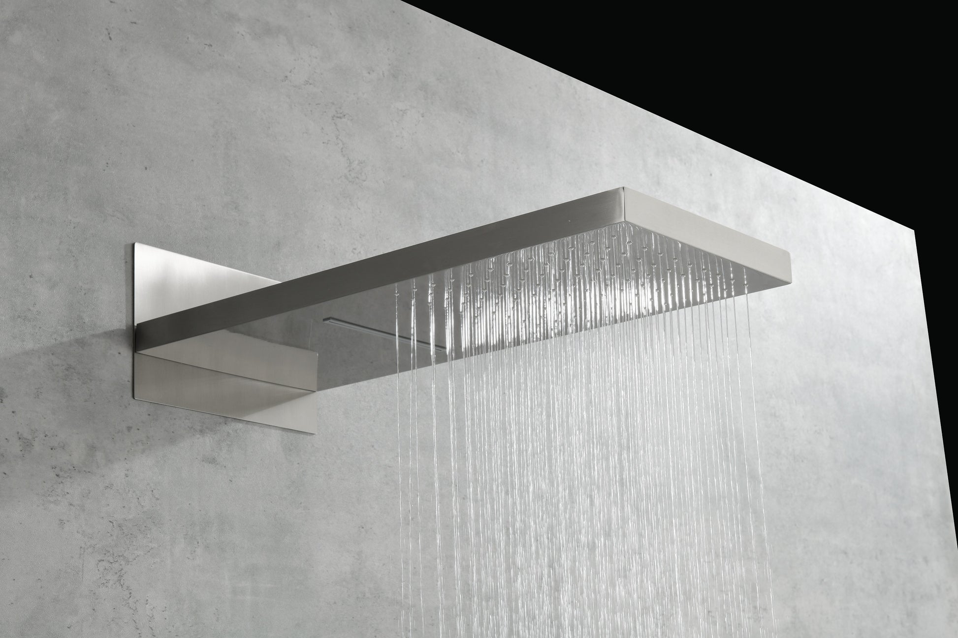 Shower System,Waterfall Rainfall Shower Head With Handheld, Shower Faucet Set For Bathroom Wall Mounted Brushed Nickel Brass