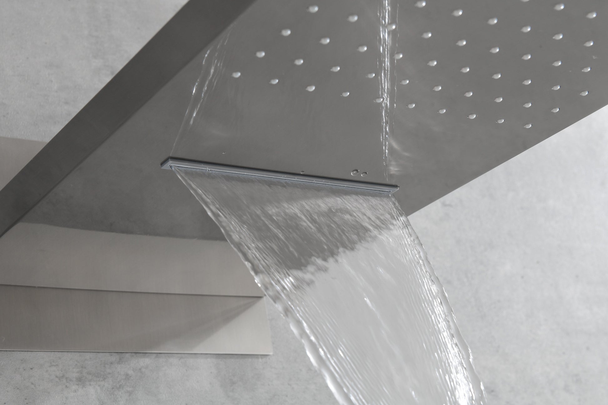 Shower System,Waterfall Rainfall Shower Head With Handheld, Shower Faucet Set For Bathroom Wall Mounted Brushed Nickel Brass