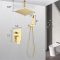 Ceiling Mounted Shower System Combo Set With Handheld And 12